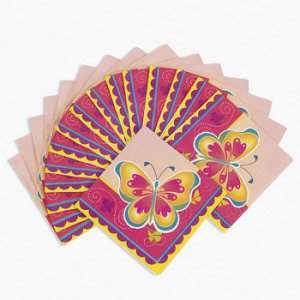 Butterfly Small Party Napkins, pk/16