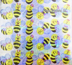 Bumblebee Sparkly Stickers, pk/72