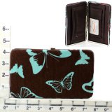 Butterfly Brown/Blue Canvas Wallet