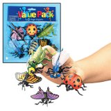 Insect Vinyl Finger Puppets, pk/12