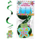 Spring Butterfly Swirl Decorations, pk/3