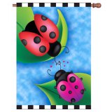 Sweet Rendezvous Ladybugs House Flag