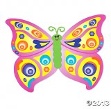 Giant Shaped Butterfly Sticker Fun (12 sets)