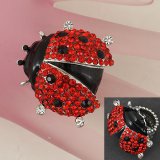 Giant Sparkly Crystal Ladybug Cocktail Ring