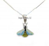 Tiny Bee Sterling Enamel Necklace