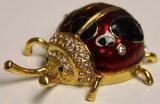 Bejeweled Small Ladybug Trinket Box