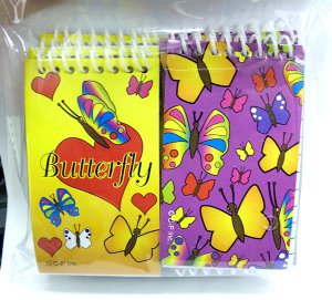 Butterfly Notepads, pk/12