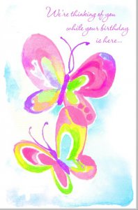 Butterfly Birthday Card "Thinking of You"