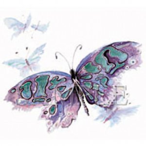 Watercolor Butterfly Adult T-Shirt