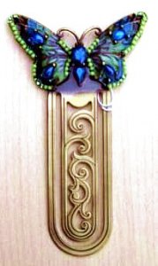 Jeweled Enamel Butterfly Bookmark