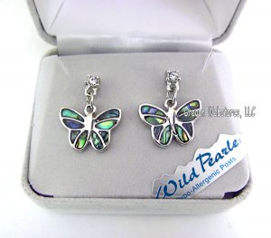 Delicate Butterfly Abalone Earrings
