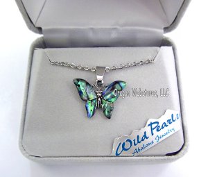 Abalone Butterfly Necklace