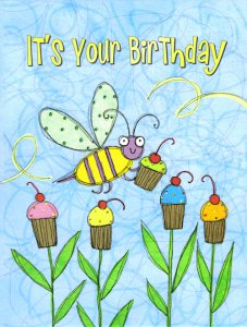 Sugar Buzz Petite Bee Birthday Card