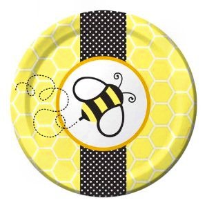 Buzzy Bumblebee Small Party Plates, pk/8