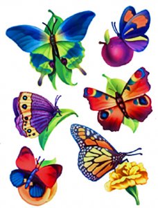 Colorful Butterfly Window Clings