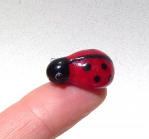 Teeny Tiny Glass Ladybug