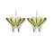 Tiger Swallowtail Silverplate Enamel Earrings