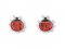 Spotted Ladybug Sterling Enamel Earrings