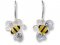Crystal Bumblebee Sterling Enamel Earrings