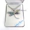 Elegant Dragonfly Abalone Necklace