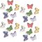 Colorful Butterflies Glass Accents, pk/24