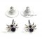 Black Stone Spider Earrings