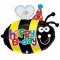 Happy B-day Bumblebee Shaped Balloon 27"