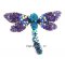 Purple Crystal Dragonfly Pin